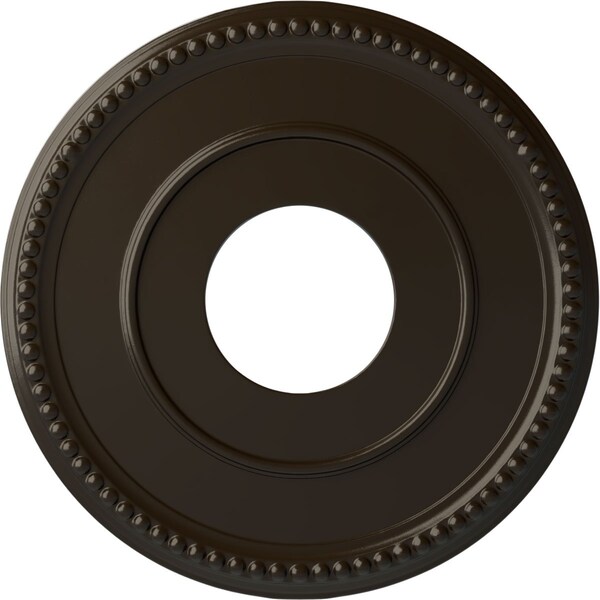 Ekena Millwork Bradford Ceiling Medallion (Fits Canopies up to 6 5/8"), 12 1/2"OD x 3 7/8"ID x 3/4"P, Stone Hearth CM12BRSHF - main